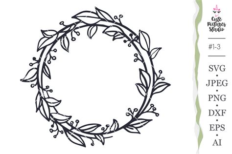 Download Monogram Frame Wreath Files for Cricut
