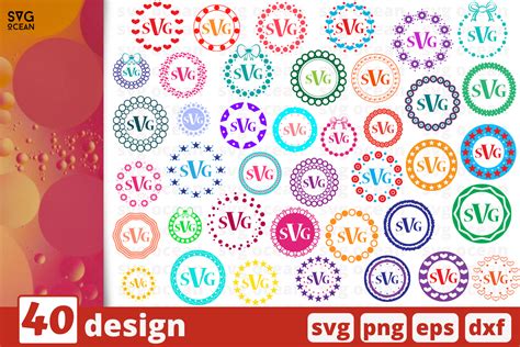 Download Monogram Frames Circles For Cricut