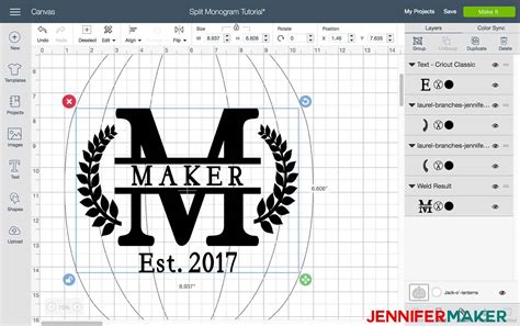 Download Monogram Split Maker Files for Cricut
