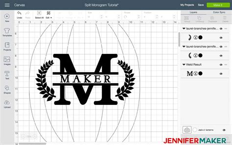 Download Monogram Split Maker Silhouette