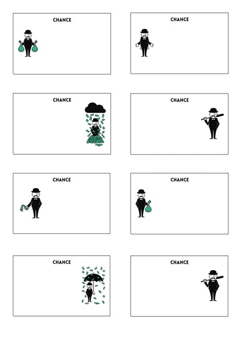 Monopoly Chance Cards Template Printable Free Download Word & PDF
