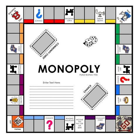 Monopoly Game Board Template
