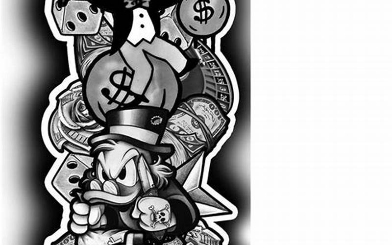 Monopoly Man Tattoo Drawing Bottom Line