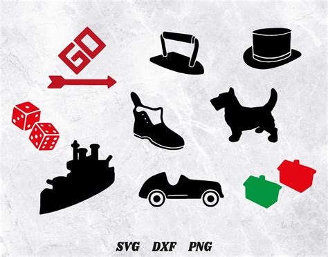 Download Monopoly Game Pieces Files DXF Files
