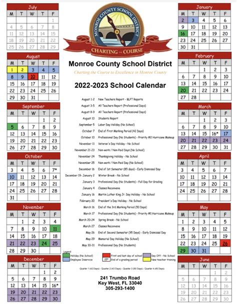 Monroe Elementary Calendar