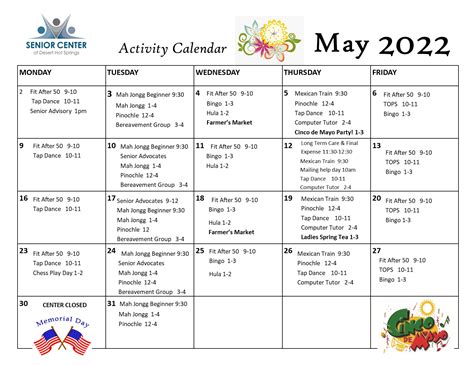 Monroe Senior Center Calendar