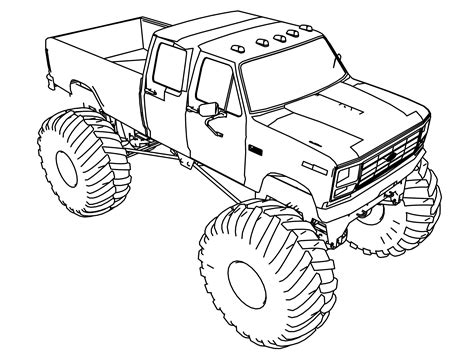 Monster Trucks Coloring Page