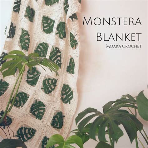 Monstera Crochet Blanket Pattern