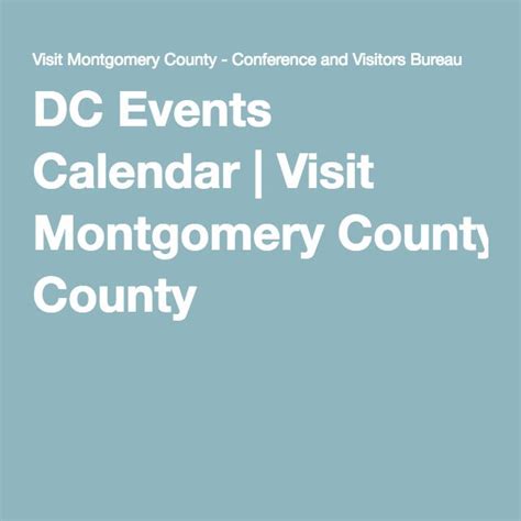 Montgomery Calendar Of Events