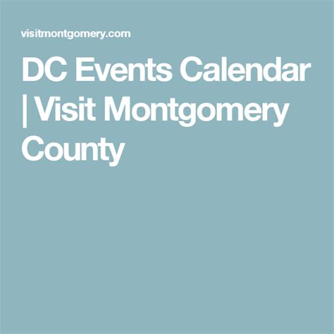 Montgomery Events Calendar