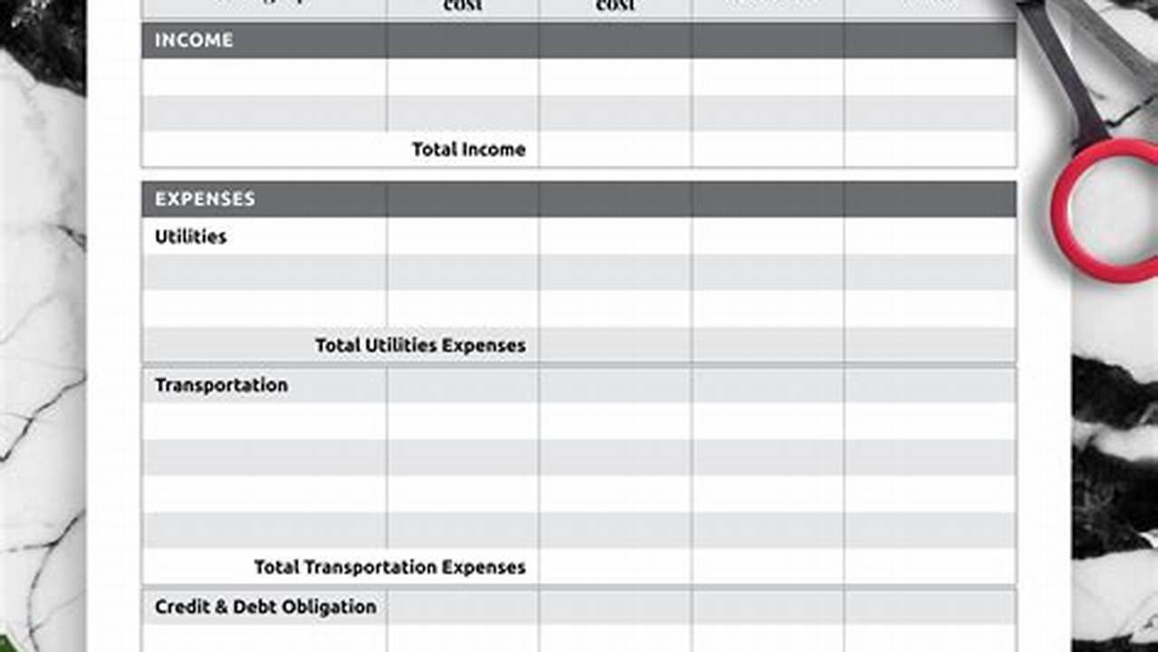 Monthly Budget Template to Help You Manage Your Finances