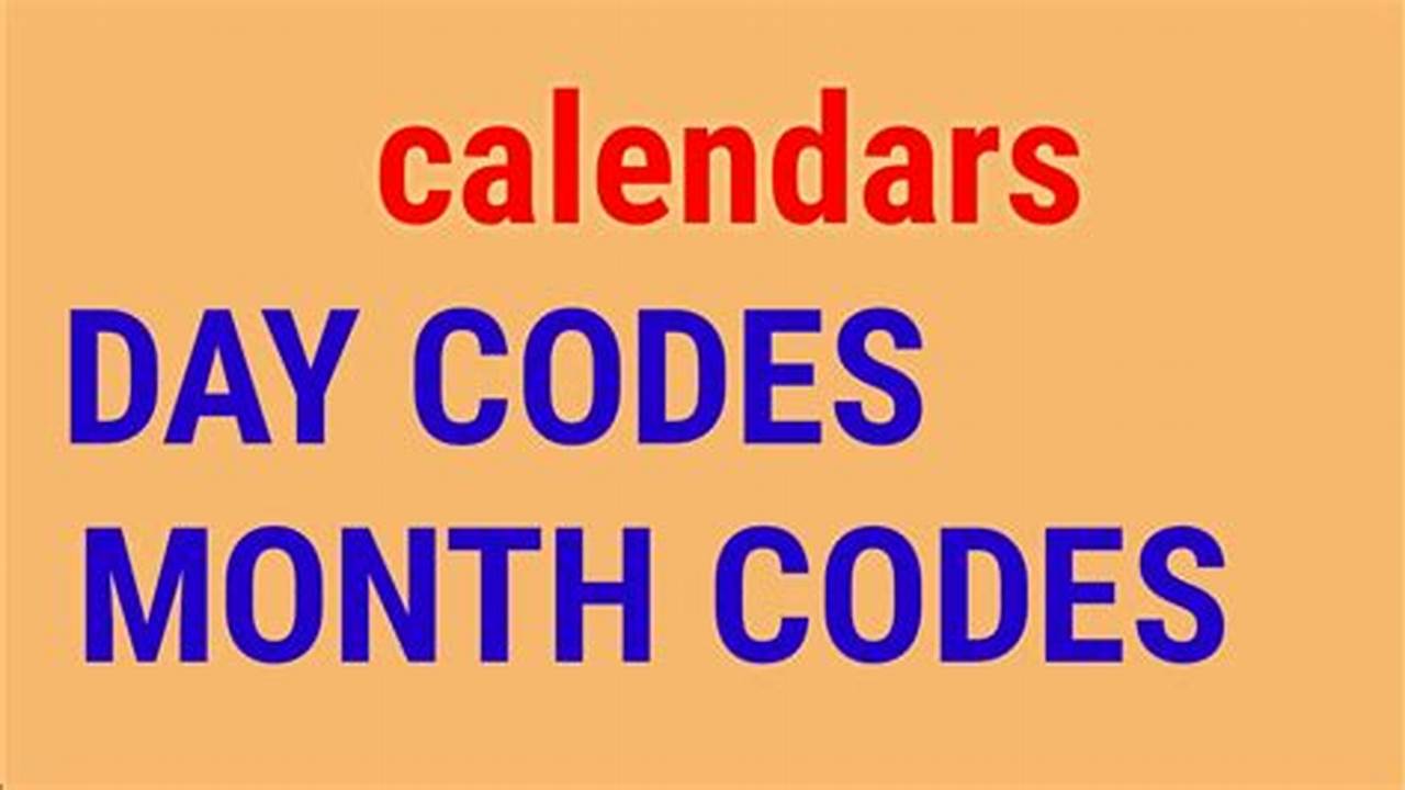 Month Code For Calendar
