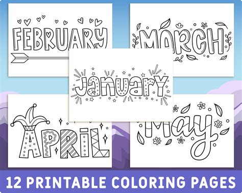 Month Coloring Pages