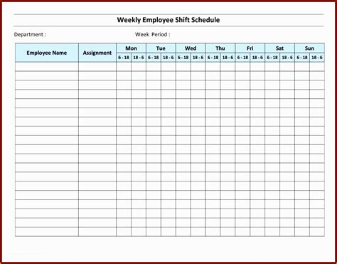 Monthly Employee Schedule Template Excel shatterlion.info