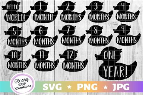 Download Monthly Baby Milestone - Ducklings DXF Files