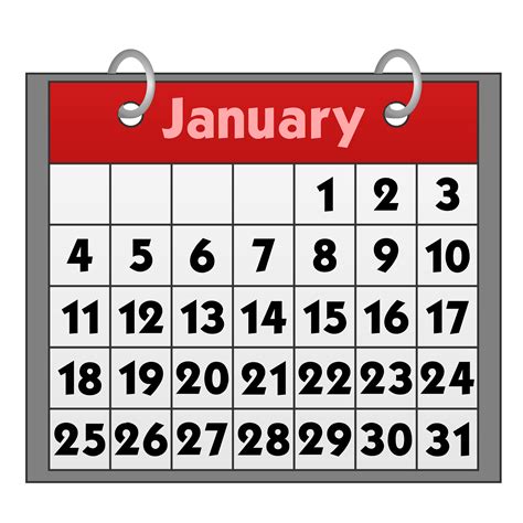 Monthly Calendar Clipart