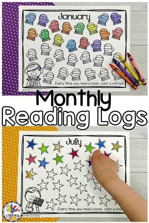 Monthly Reading Logs Printable