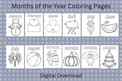 Months Coloring Pages