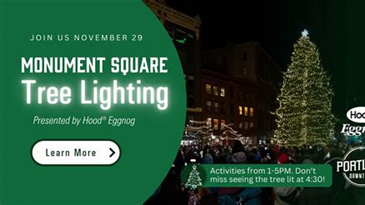 Monument Square Tree Lighting 2024
