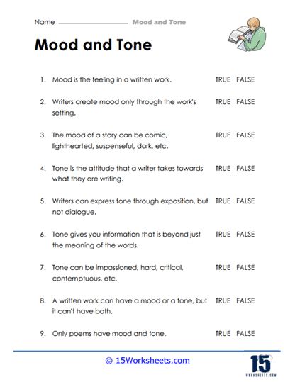 Mood And Tone Worksheets