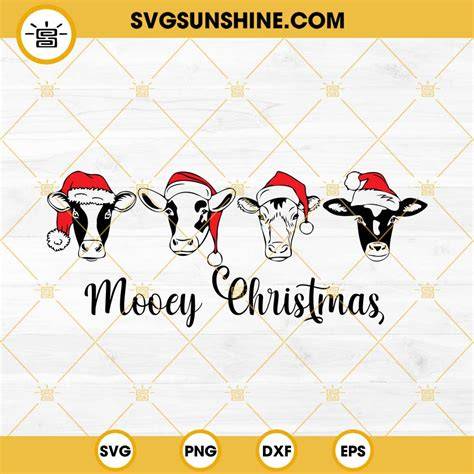 Get Festive with Mooey Christmas Svg: Spruce Up Your Holiday Décor with Playful Designs!