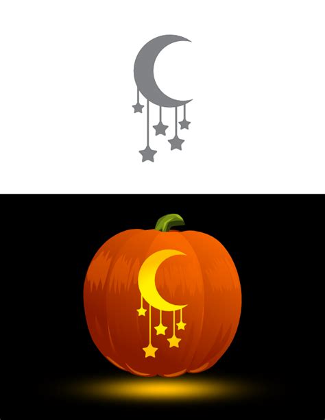 Moon And Stars Pumpkin Carving Templates