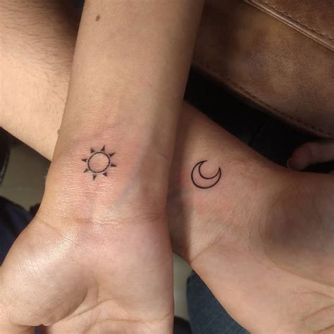 Moon And Sun Matching Tattoos