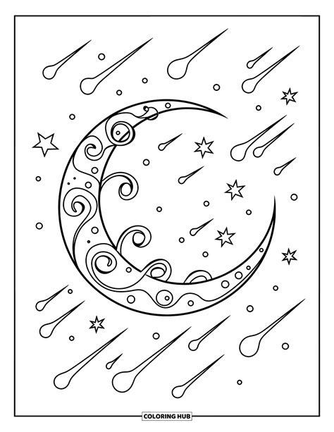 Moon Color Pages