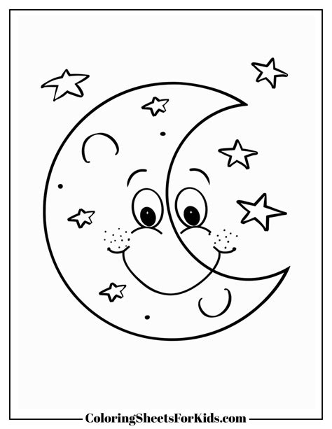 Moon Coloring Pages To Print