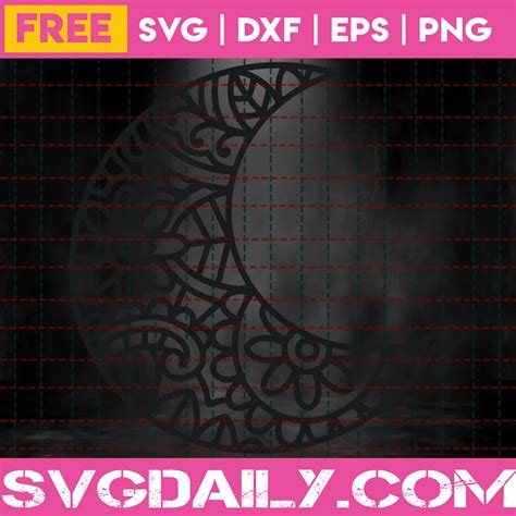 Download Moon Mandala Svg Free - 284+ SVG File Cut Cricut Printable