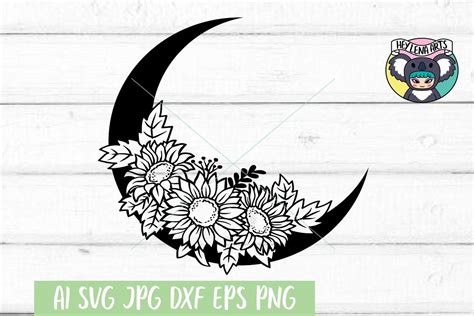 Download Moon Sunflower Bundle Files DXF Files