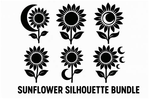Download Moon Sunflower Bundle Printable