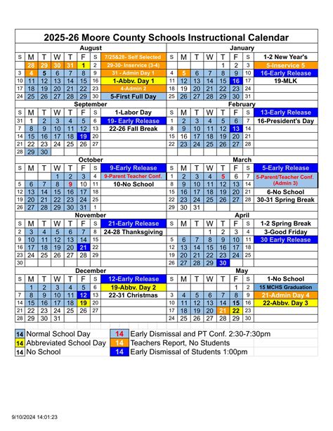 Moore County Schools Calendar