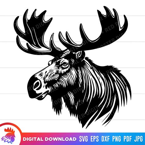 Marvelous Moose Head SVG: Top-notch Design for Cutting and Crafting Projects