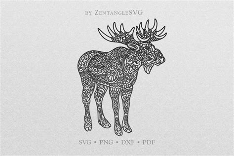 Moose Mandala SVG/DXF/EPS/PNG/JPG/PDF