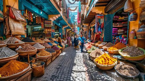 Moroccan souk selling