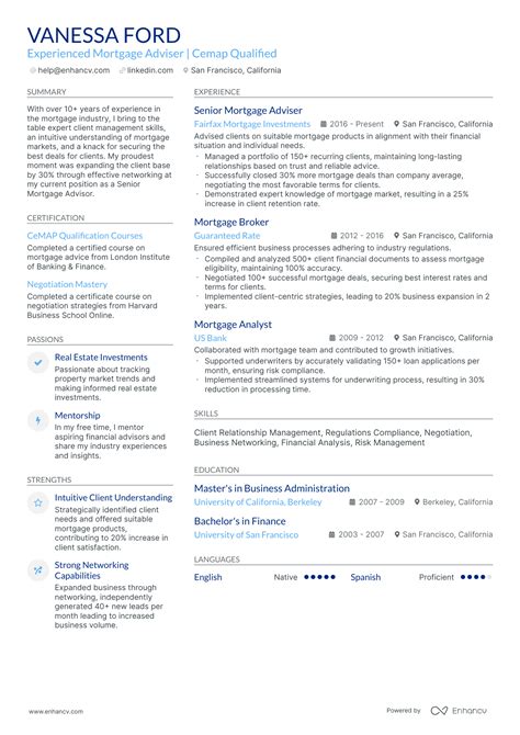 Mortgage Agent Resume