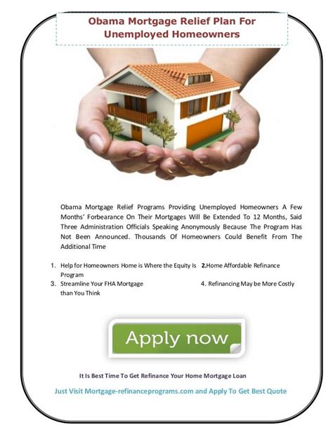 Mortgage Help For Unemployed Homeowners