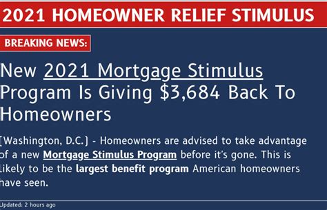 Mortgage Stimulus Program 2022