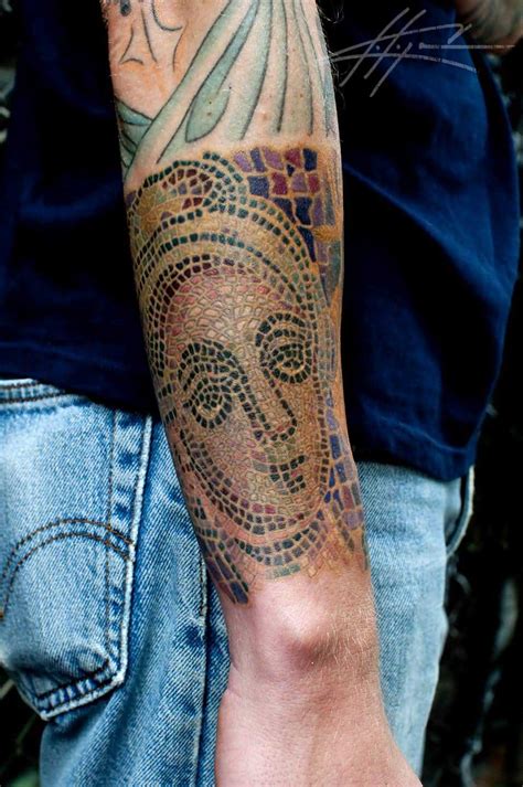 50 Mosaic Tattoo Designs For Men Decorative Ink Ideas