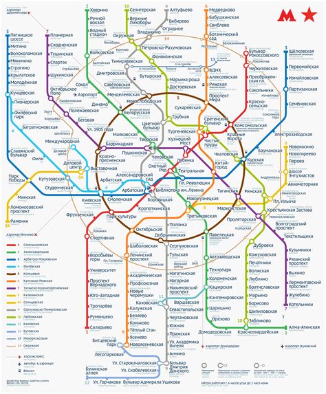 Free Moscow map in English Moscow metro map and city centre map