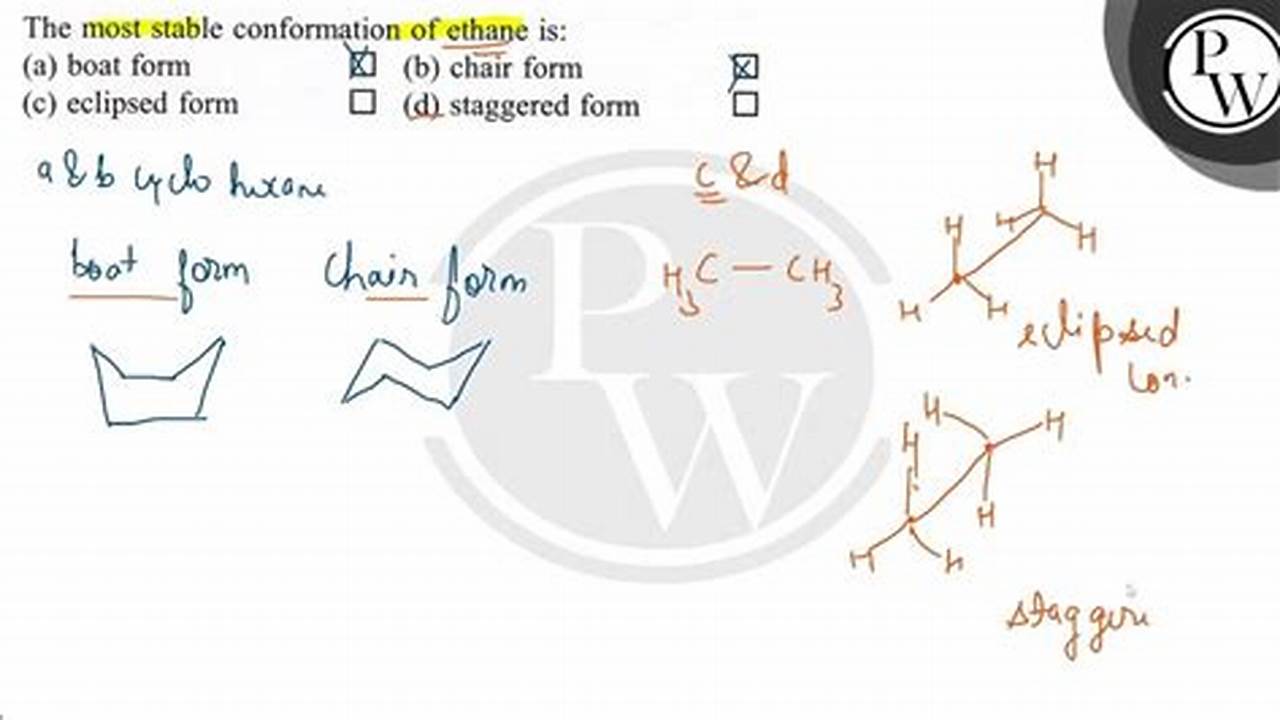 Most Stable Conformation Of Ethane