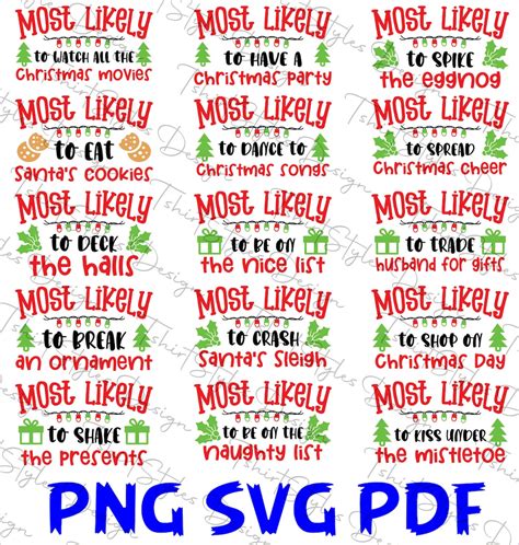 83+ Most Likely To Christmas Svg, Most Likely To Christmas Bundle Svg Most Likely Svg Family. Most Likely To Christmas Svg