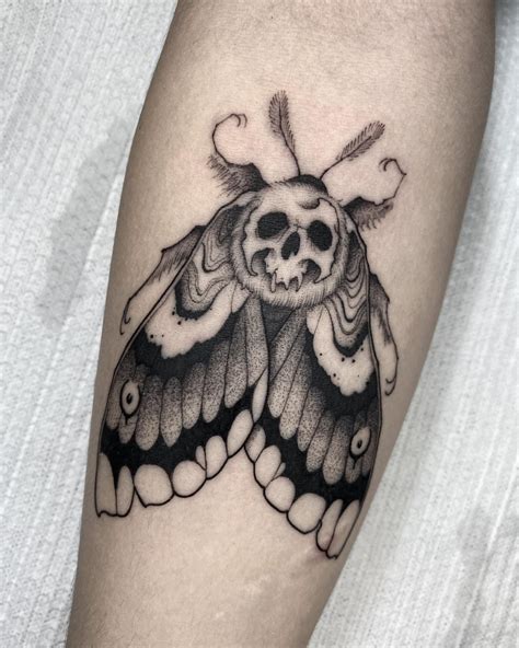 Moth Skull Tattoo