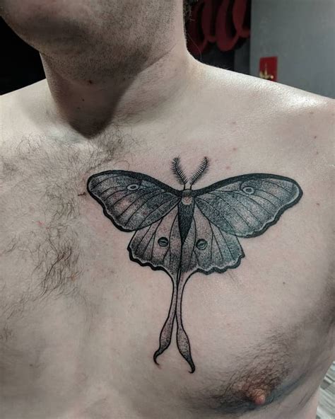 Moth Sternum Tattoo