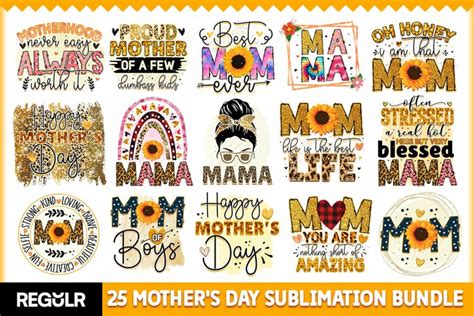 Download Mother's Day Bundle Mom Sublimation Set Files DXF Files