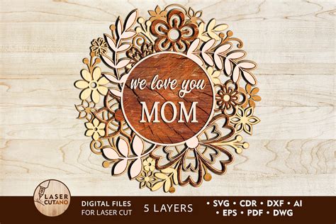 Download Mother's Day Card Kit Files DXF Files