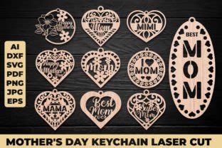 Download Mother's Day Keychain Pattern Bundle Cut Images