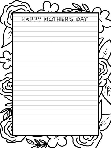 Mother's Day Letter Template Printable