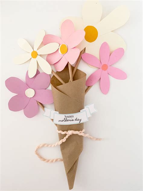 Mother's Day Paper Flower Bouquet Printable